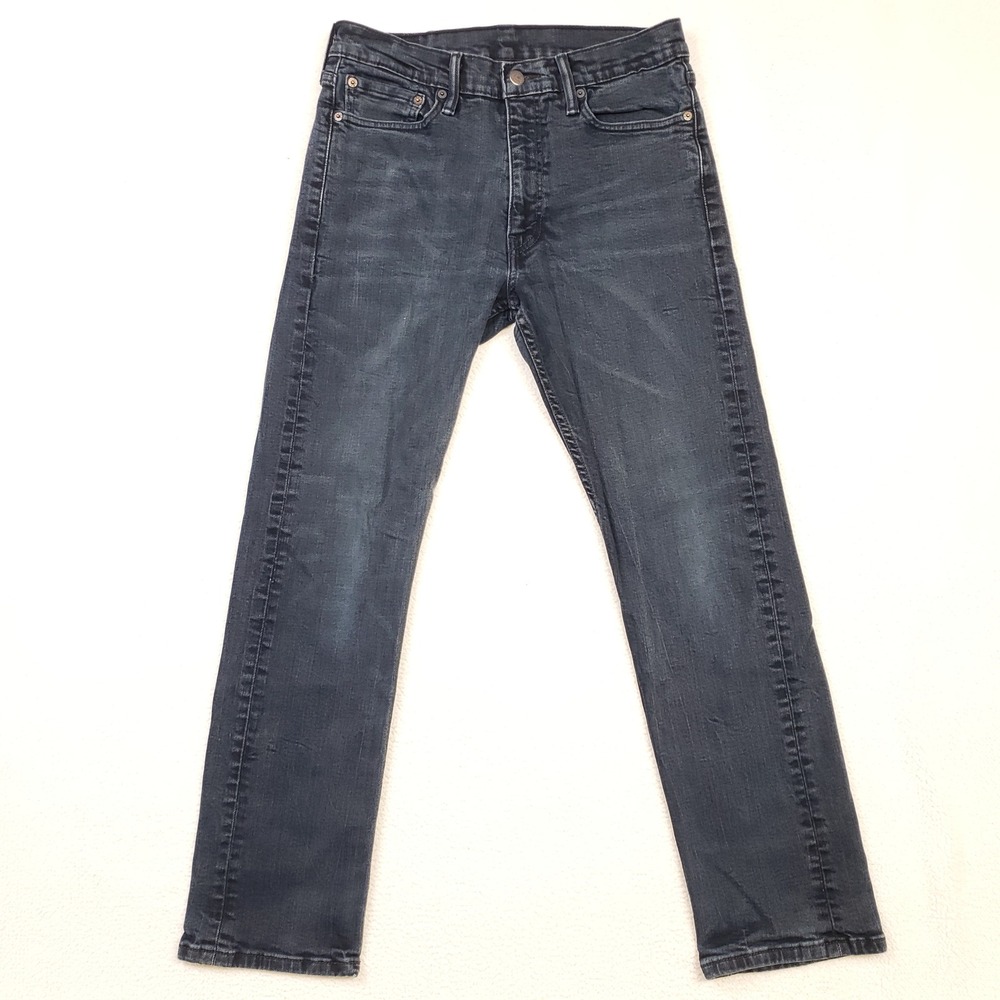 Levi's 513 Slim Straight Jeans Mens 32x30 Dark Blue Gray Denim 08513-0688